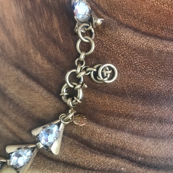 J Crew Rhinestone Leaf Choker Necklace 💎 - Picture 4 of 4